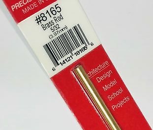 K & S Precision Metals 2mm Rnd Brass Rod (5) 3953